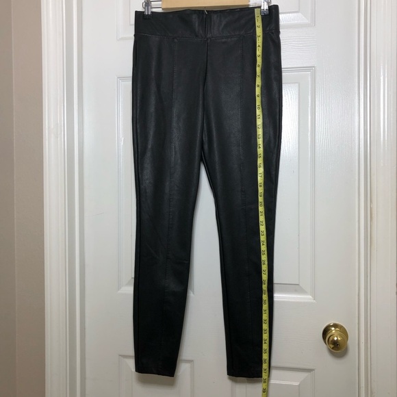 Old Navy High-Waisted Stevie Faux-Leather Skinny Black Versatile Pants M - Picture 13 of 16